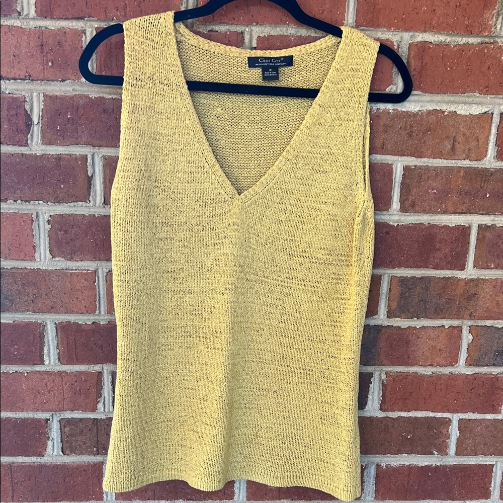 August Silk Women's Yellow Tank Top